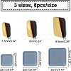 CHGCRAFT 24Pcs 3 Styles Self Adhesive Plastic Furniture Sliders FIND-CA0001-91-2