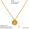304 Stainless Steel Pave Clear Cubic Zirconia Pendant Necklaces for Women WG4D1A8-02-1