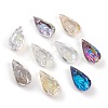 Embossed Glass Rhinestone Pendants GLAA-J101-06A-1