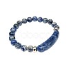 Natural Blue Spot Jasper Bead Stretch Bracelets for Women Men MZ7269-01-1
