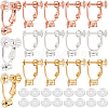 24Pcs 3 Colors Brass Screw On Clip-on Earring Findings KK-SP0001-19-1