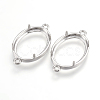 Brass Cabochon Connector Settings KK-K196-26P-1