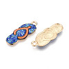 Alloy Enamel Pendants ENAM-T022-39KCG-2