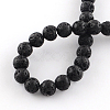 Dyed Natural Lava Rock Gemstone Round Bead Strands X-G-R293-05-2