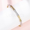 304 Stainless Steel Cuff Bangles BJEW-B150-01GP-1