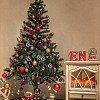 12Pcs 2 Colors Foam and Plastic with Cloth Ball Christmas Tree Decorations DIY-SZ0003-81-7