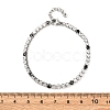 304 Stainless Steel with Cubic Zirconia Link Chain Bracelets for Women BJEW-G754-01A-P02-5
