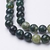Natural Moss Agate Beads Strands X-GSR001-2