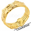 Stainless Steel Music Note Open Cuff Ring for Unisex TF1587-2-1