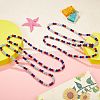 Polymer Clay Rhinestone Round Beaded Necklaces NJEW-SW00049-07-4
