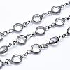 Faceted Glass Handmade Beaded Chains CHC-L036-16B-1