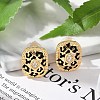 Brass Micro Pave Clear Cubic Zirconia Stud Earrings EJEW-P301-06G-1