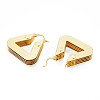 Brass Multi-Layer Triangle Hoop Earrings for Women EJEW-N011-90-3