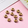 Brass Grade A Rhinestone Spacer Beads RSB036NF-04G-6