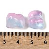 Spray Painted Glass Beads GLAA-Z007-04J-3