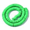 Flat Round Handmade Polymer Clay Beads CLAY-R067-10mm-08-2