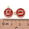 Golden Plated Alloy Enamel Charms X-ENAM-S118-03U-3