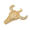 Brass Micro Pave Clear Cubic Zirconia Pendants KK-H267-060D-G-2