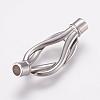 Tarnish Resistant 304 Stainless Steel Magnetic Clasps with Glue-in Ends STAS-L189-12P-2