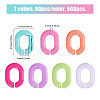 560Pcs 7 Colors Opaque Acrylic Linking Rings MACR-CA0001-41-2
