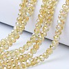 Electroplate Glass Beads Strands EGLA-A034-T4mm-B18-1