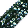 AB Color Plated Transparent Glass Rondelle Beads Strands EGLA-T029-4mm-10N-1
