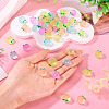 50Pcs 5 Colors Luminous Translucent Resin Decoden Cabochons RESI-TA0004-34-7