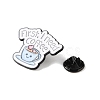 Black Zinc Alloy Brooches JEWB-E037-03EB-03-3