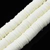 Flat Round Handmade Polymer Clay Beads CLAY-R067-10mm-21-1