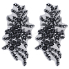 3D Flower Polyester Embroidery Sew on Appliques PATC-WH0012-02A-1