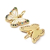 Rack Plating Brass with Cubic Zirconia Enamel Charms X-KK-B076-06G-2