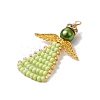 Glass Seed Beads Pendants PALLOY-MZ00380-03-3