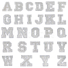 26Pcs Letter A~Z Glitter Powder with Paillette Sew on Cloth Patches PATC-MA0001-54B-1