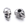 Halloween 304 Stainless Steel European Beads STAS-M274-116AS-2