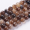Natural Striped Agate/Banded Agate Beads Strands X-G-G581-10mm-11-1