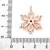 Rack Plating Brass with Cubic Zirconia Pendants KK-Q010-11RG-3