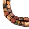 Natural Picasso Stone/Polychrome Jasper Beads Strands G-B155-D10-4