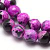 Natural Fire Crackle Agate Bead Strands G-K166-06F-8mm-07-3