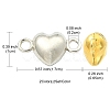 4 Sets 2 Colors Alloy Magnetic Clasps PALLOY-YW0001-28-3