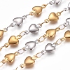 304 Stainless Steel Heart Link Chains STAS-D233-21GP-3
