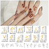 6 Sets 6 Styles Alloy Twelve Constellations Cabochons Sets FIND-GL0001-48-3