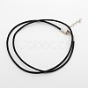 Leather Cord Necklace Making MAK-F002-01-1