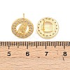 Brass Micro Pave Clear Cubic Zirconia Virgin Mary Stud Earrings EJEW-F400-23A-G-5