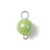 AB Color Plated Opaque Acrylic Round Connector Charms PALLOY-JF03543-02-3