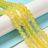 Baking Paint Imitation Jade Glass Round Bead Strands X-DGLA-Q021-8mm-24-1