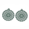 430 Stainless Steel Filigree Pendants X-STAS-T042-02B-2