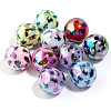 10Pcs UV Plating Colours Acrylic Beads OACR-S146-01M-1