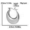 304 Stainless Steel French Style Irregular U-shaped Hoop Earrings VQ4620-1-1