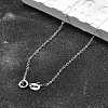 Anti-Tarnish Rhodium Plated 925 Sterling Silver Necklaces STER-M034-32A-1