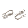 Rack Plating Brass Micro Pave Clear Cubic Zirconia Earring Hooks KK-A231-05P-2